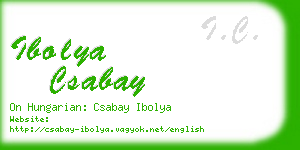 ibolya csabay business card